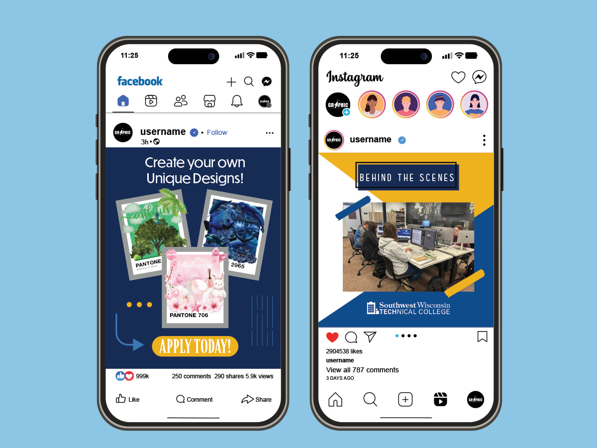 A collection of branded social media posts for Instagram and Facebook.